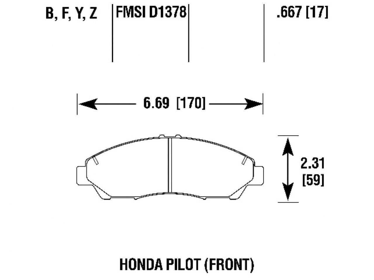 Hawk Brake Pads HB856F.667 Item Image