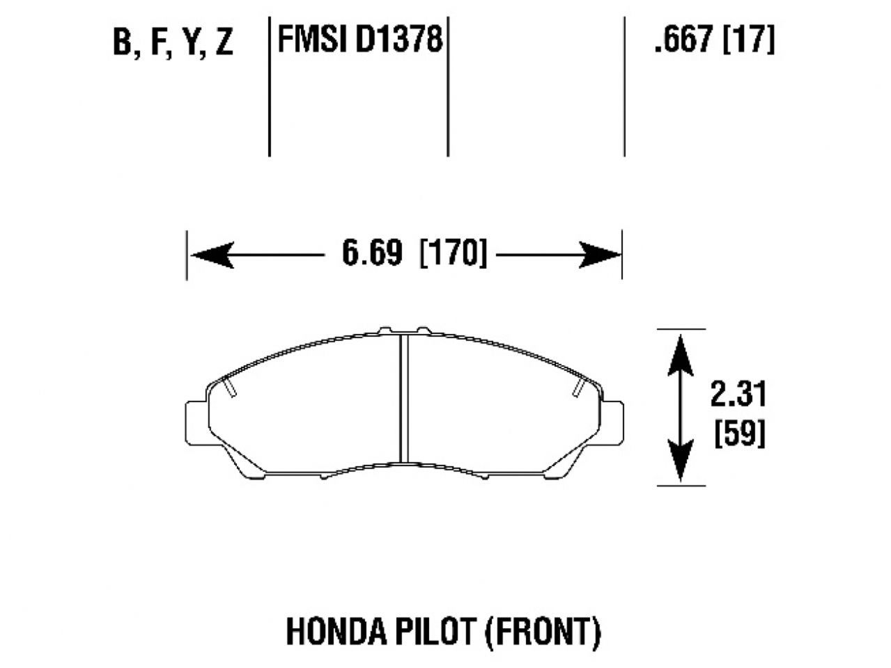 Hawk Brake Pads HB856Y.667 Item Image