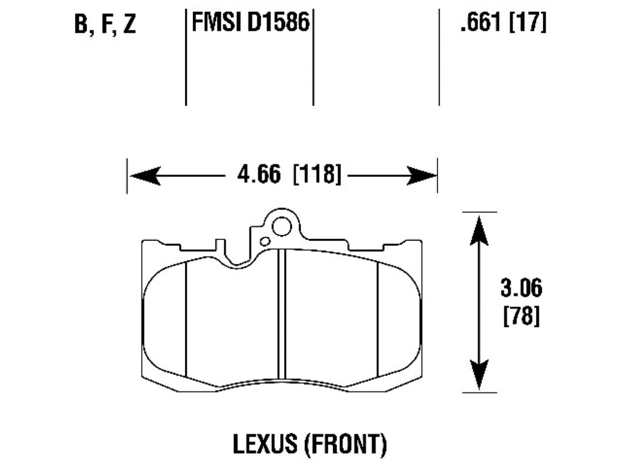 Hawk Brake Pads HB864B.661 Item Image