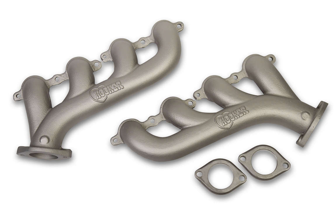 Hooker GM LS Cast Iron Exhaust Manifolds Ti- Finish HKR8501-4