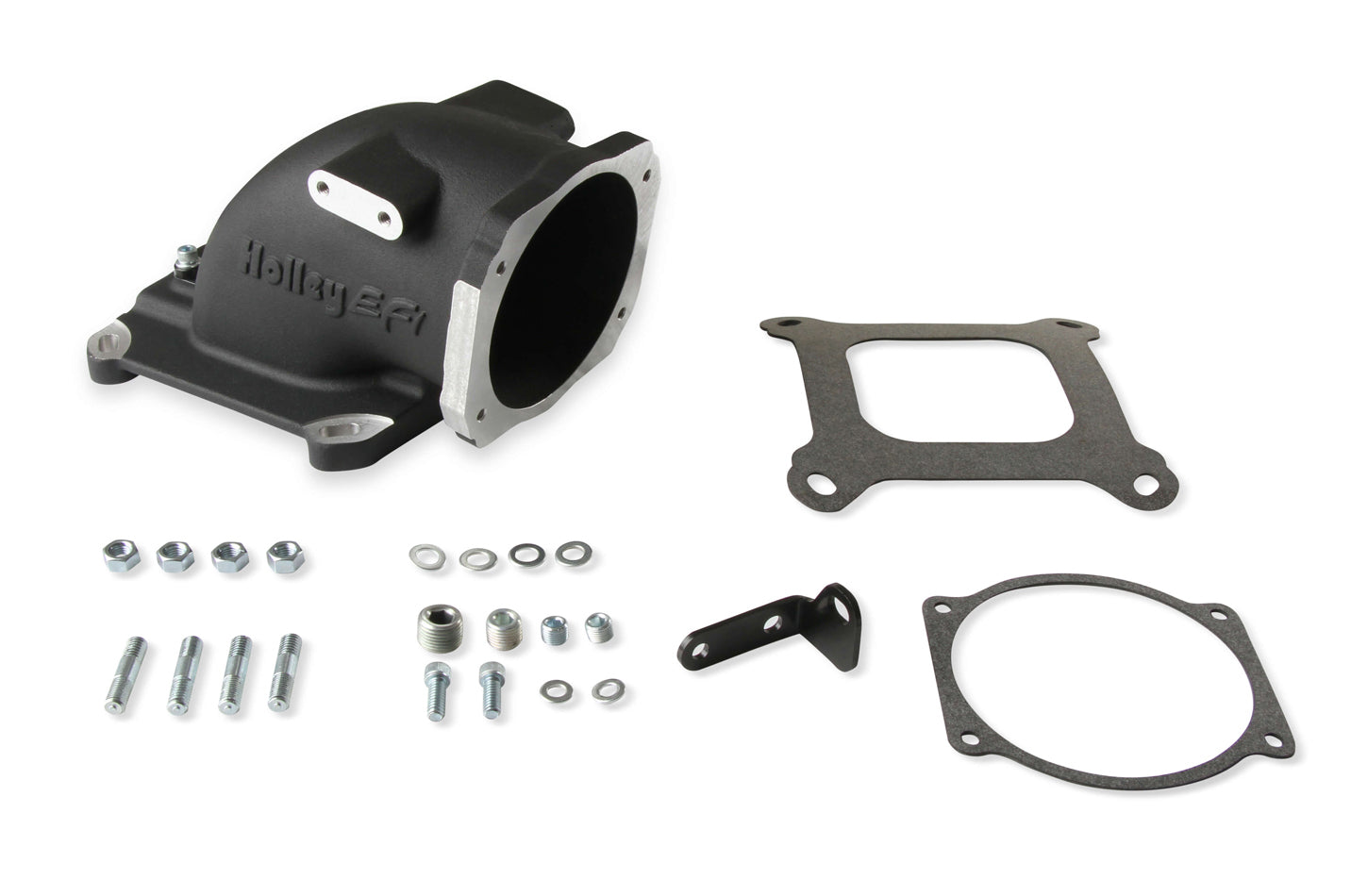 Holley Intake Elbow 4150 GM LS TB Flange - Black HLY300-240BK