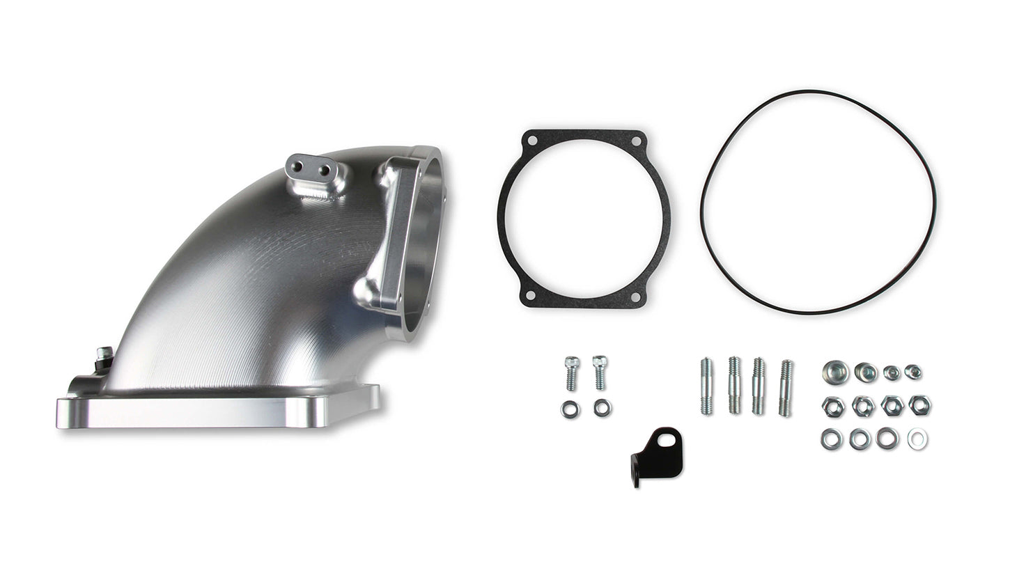 Holley Billet Elbow Kit GM LS to 4500 - Silver HLY300-253