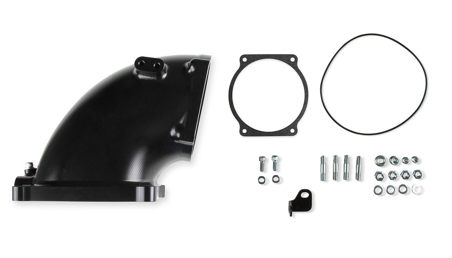 Holley Billet Elbow Kit GM LS to 4500 - Black HLY300-253BK