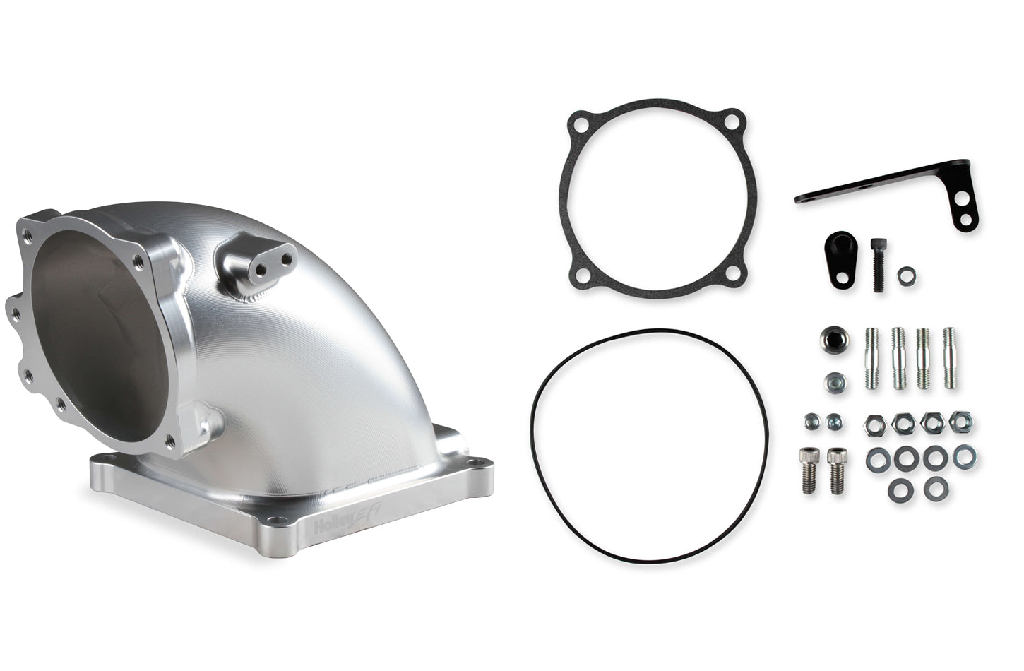 Holley Billet Elbow Kit Ford 5.0L to 4500 - Silver HLY300-254