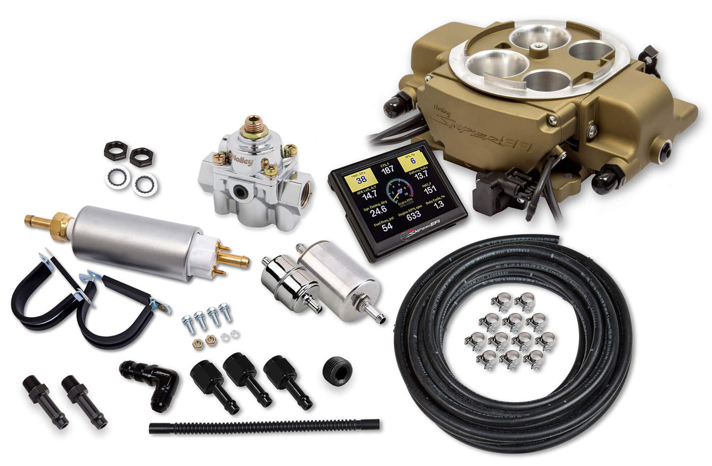 Holley Sniper EFI Quadrajet Master Kit - Gold HLY550-869K