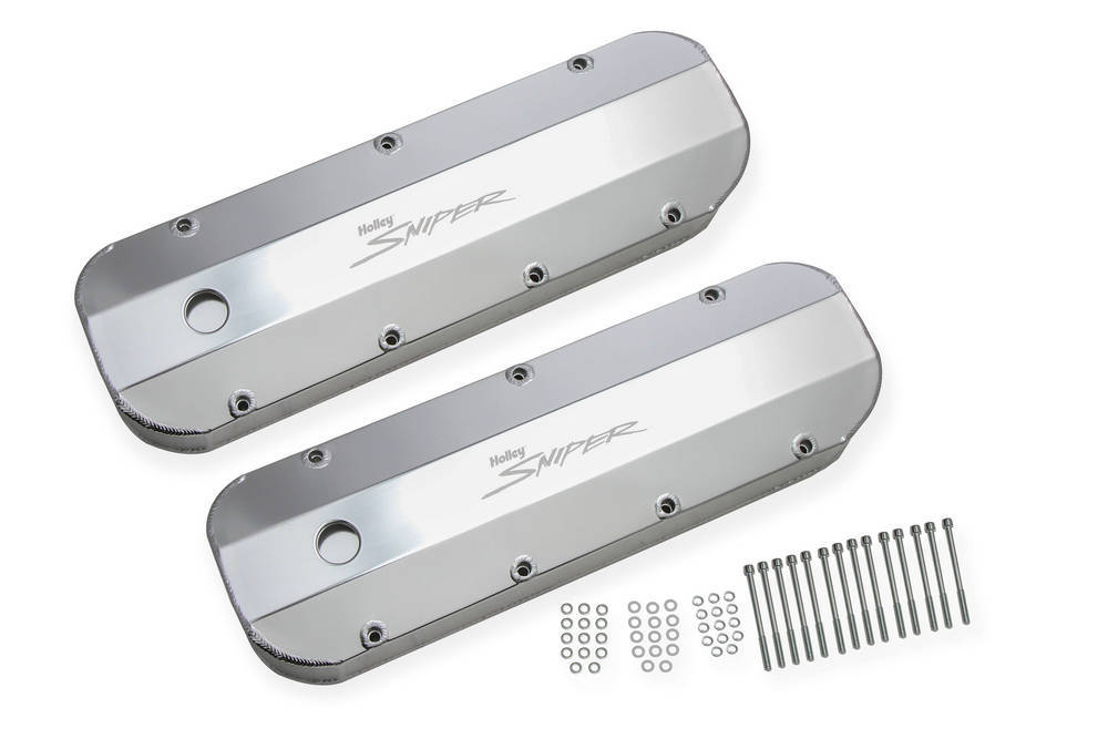 Holley Sniper Fabricated Valve Covers BBC Tall HLY890002