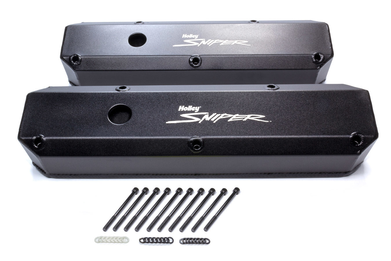 Holley Sniper Fabricated Valve Covers SBM Tall 64-91 HLY890003B