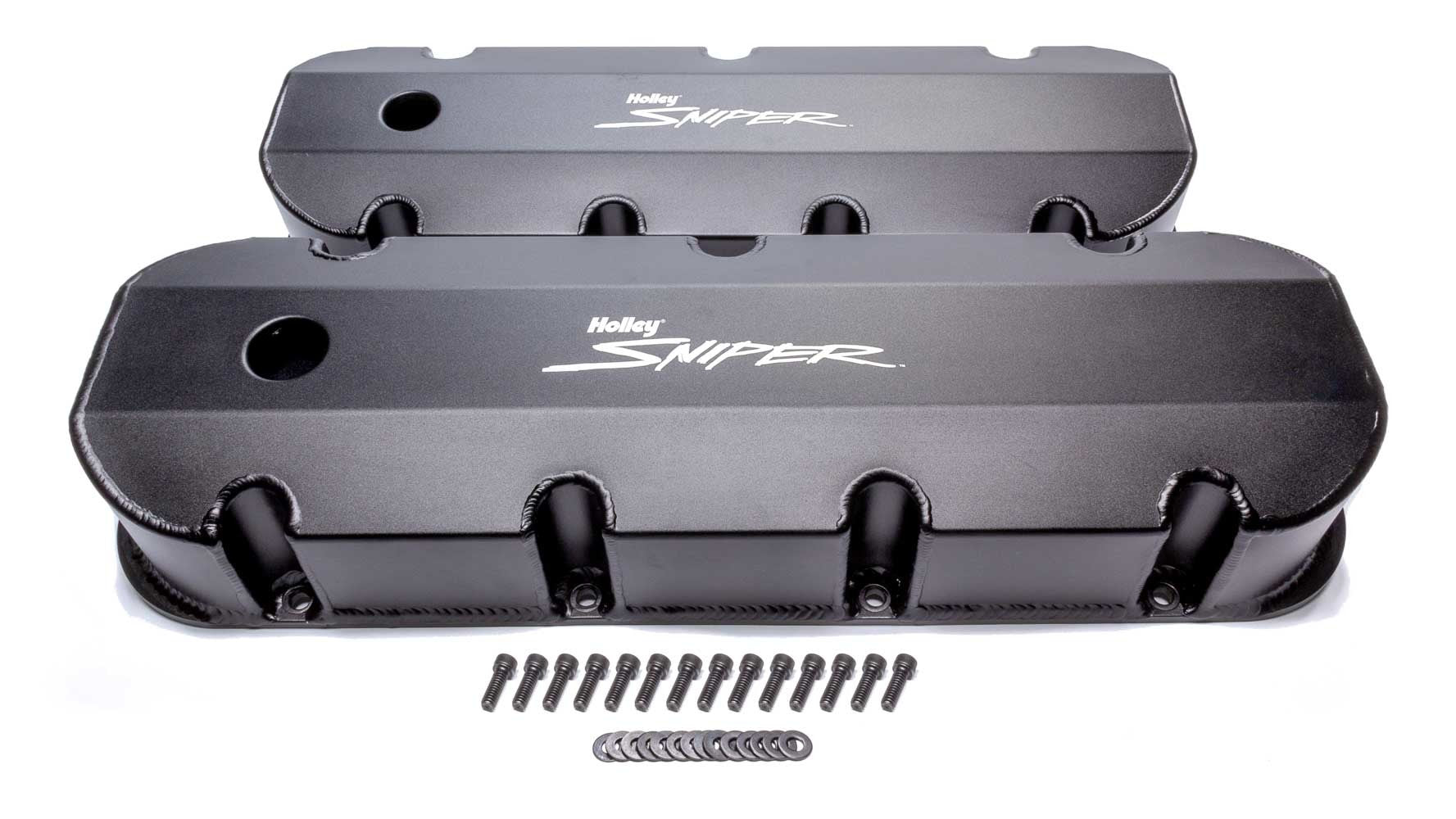 Holley Sniper Fabricated Valve Covers BBC Tall HLY890004B