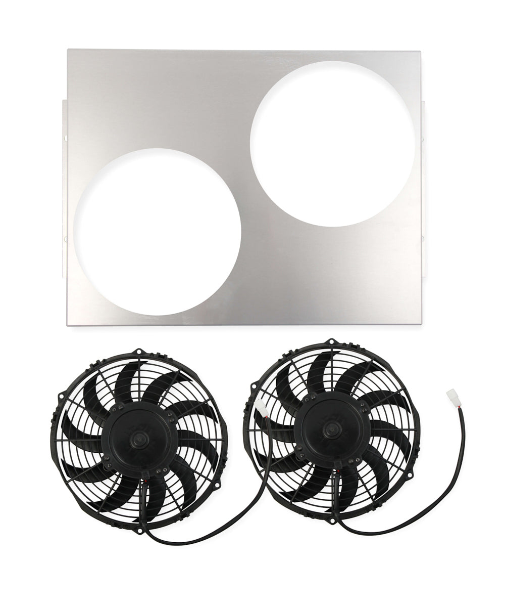 Holley Frost-Bite Twin 10in Fan & Shroud Kit HLYFB513H