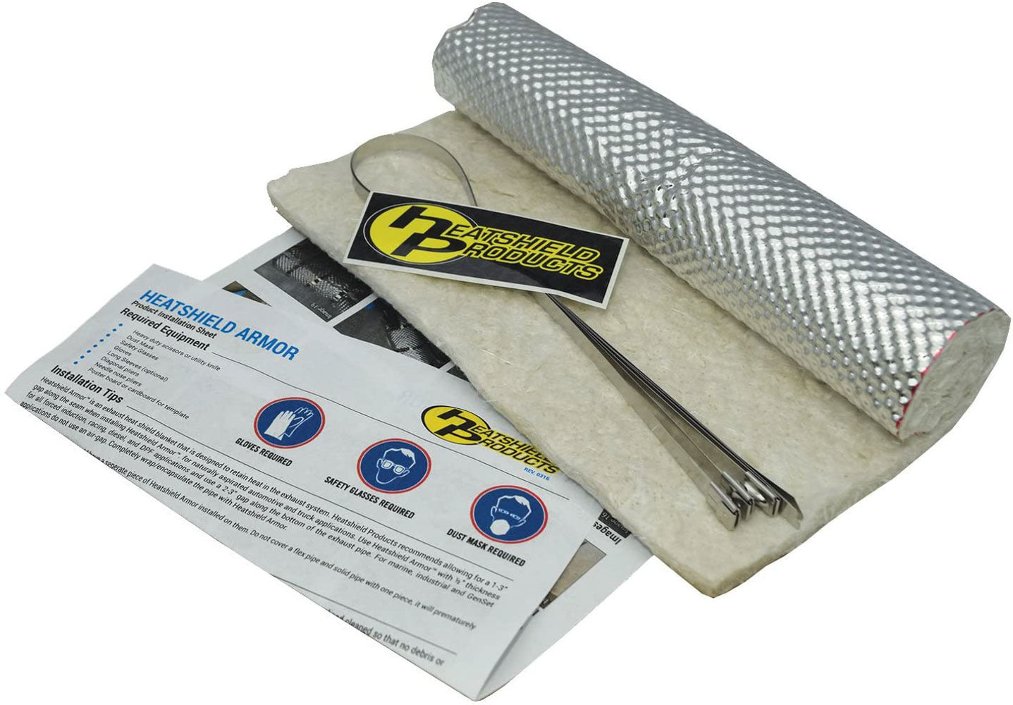 Headshield Products Heatshield Armor Kit w/ ties 12 in x 10 in HSP177201