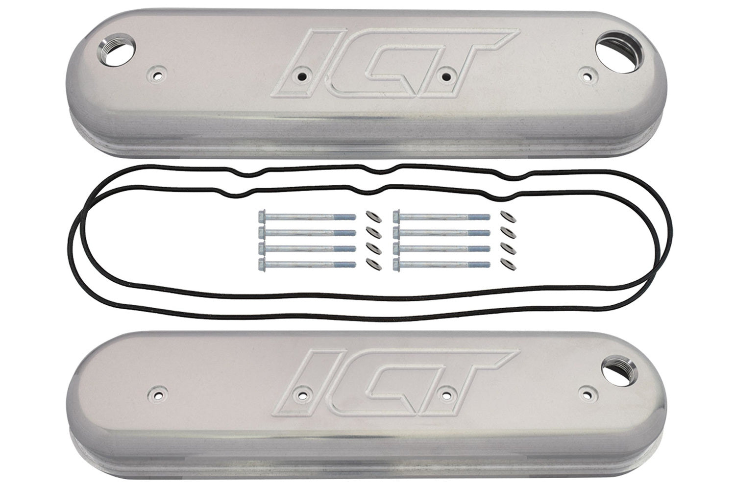 ICT Billet LS Billet Aluminum Valve Cover Set -12orb PCV - ICT551713