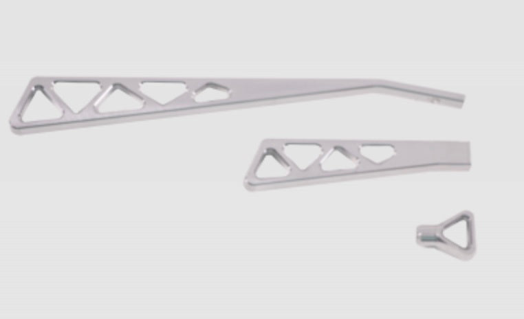 Ididit Billet Lever Kit Brushed Aluminum Truss Style IDI2500310030