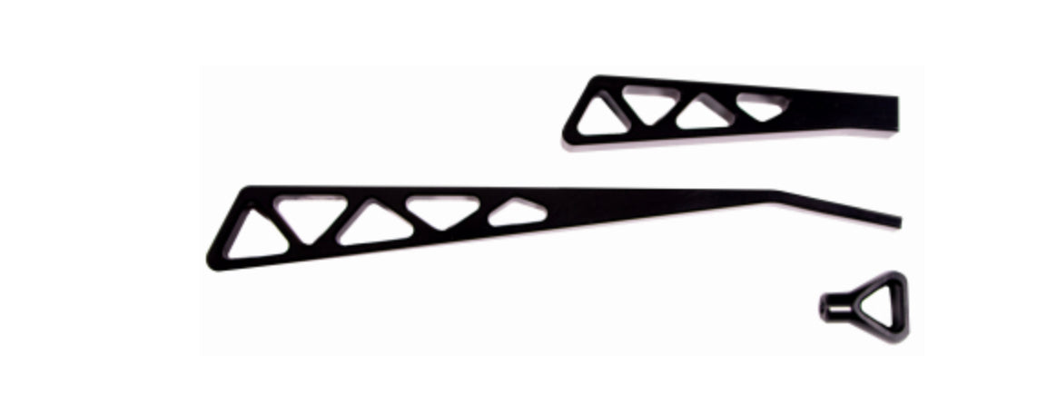 Ididit Billet Lever Kit Black Powder Coat Truss Style IDI2500310051