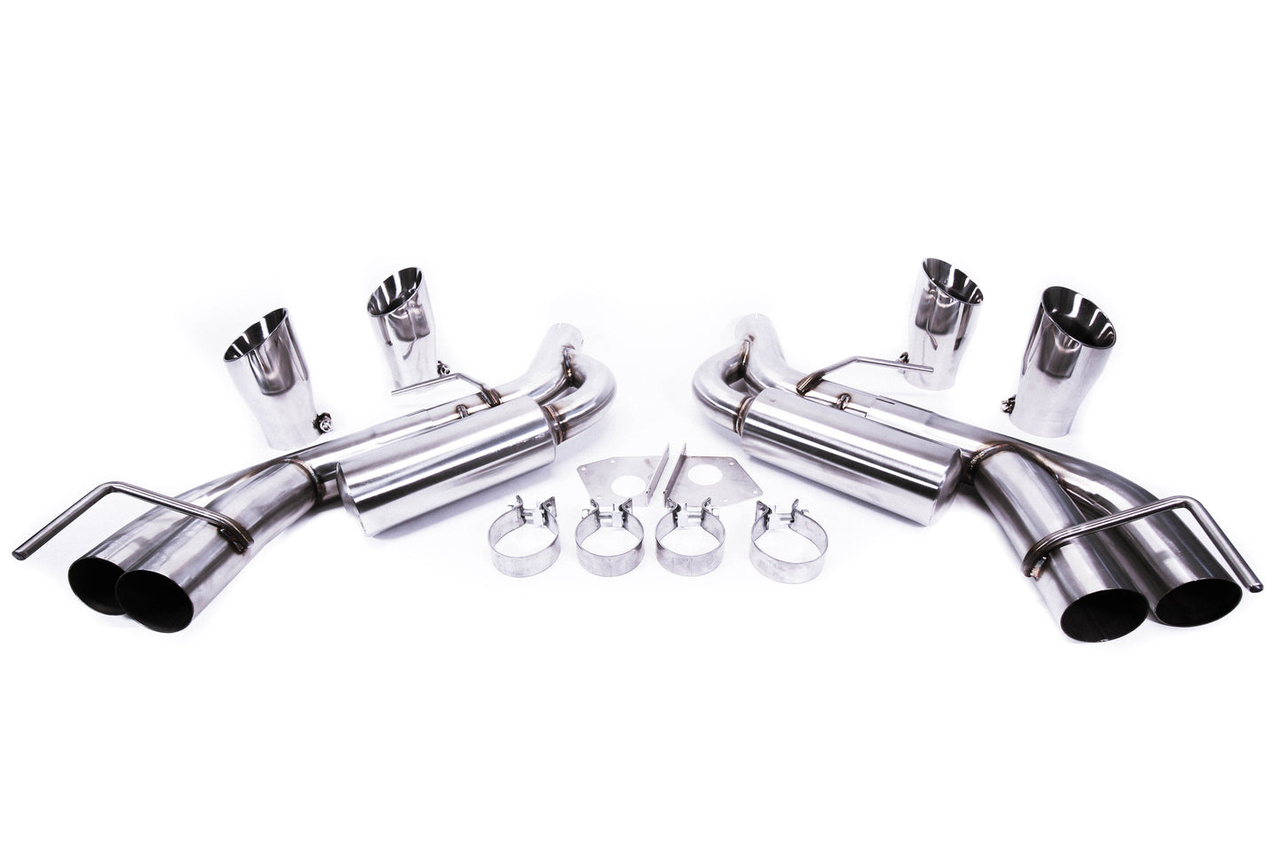 PrivateLabelMfg Axle Back Muffler Delete Chevy Camaro SS ZL1 V8 2016 - 2023 Stainless Steel