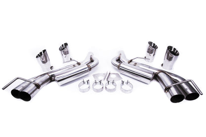 PrivateLabelMfg Axle Back Muffler Delete Chevy Camaro SS ZL1 V8 2016 - 2023 Stainless Steel