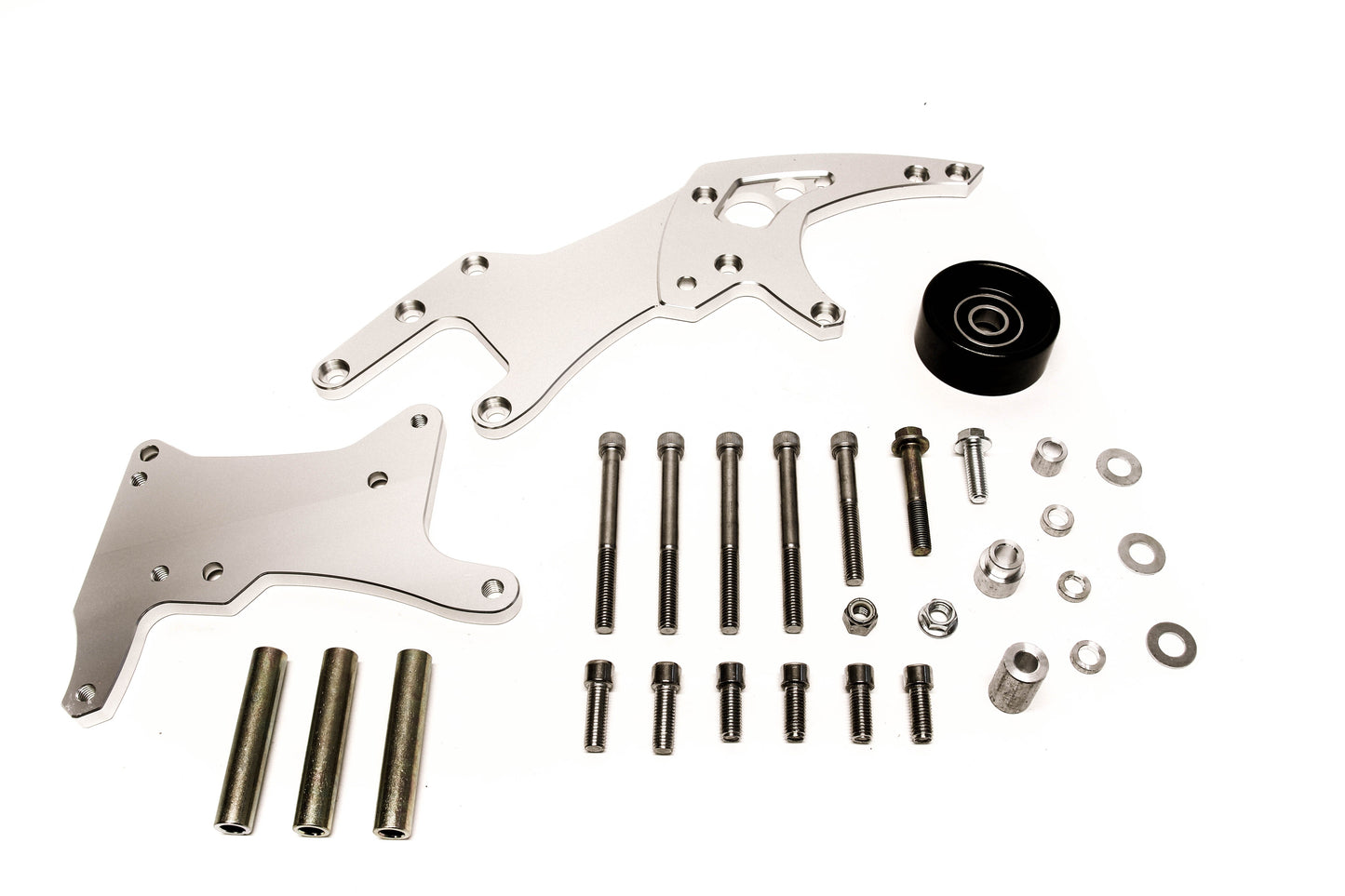 PrivateLabelMfg Precision Works LS Power Steering & Alternator Bracket High Mount LSX LS1 LS2 LS3