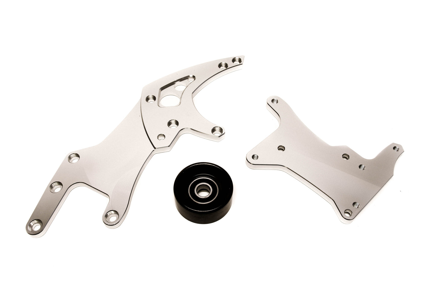 PrivateLabelMfg Precision Works LS Power Steering & Alternator Bracket High Mount LSX LS1 LS2 LS3