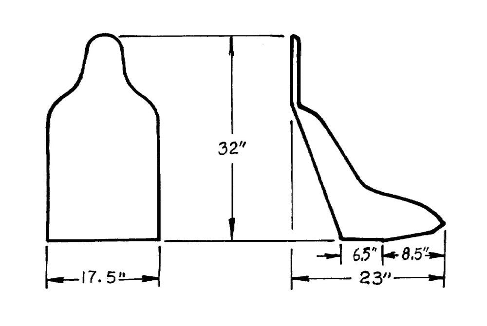 JAZ Alum High Back Drag Seat JAZ120-300-03