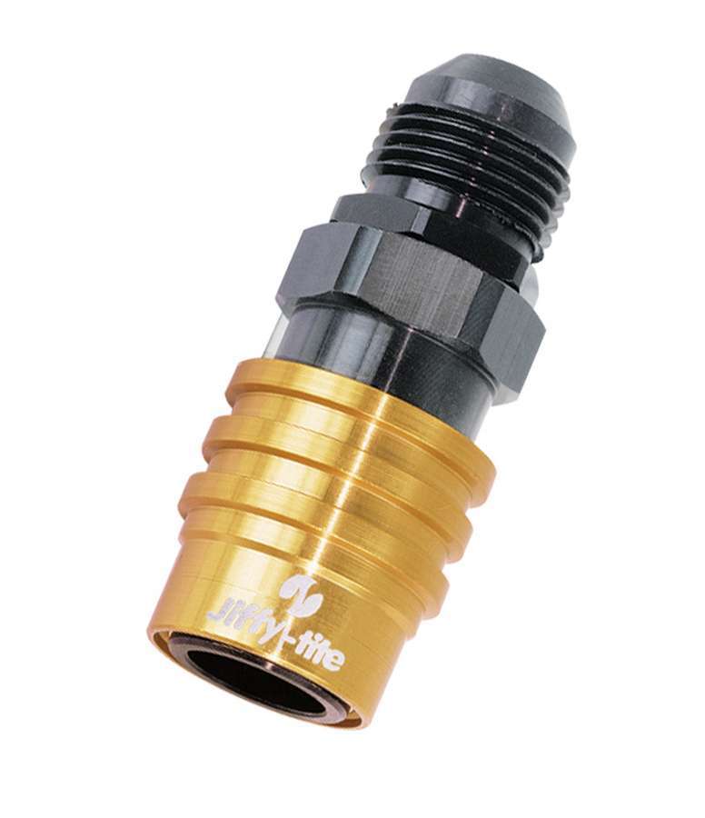 Jiffy-Tite Q/R #3 Male Str to #3 Socket Valved Gold/Black JFT21403