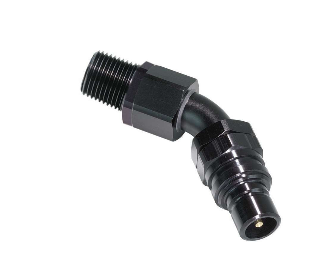 Jiffy-Tite Q/R Male 1/8 NPT 45 Deg Plug Black JFT22802D