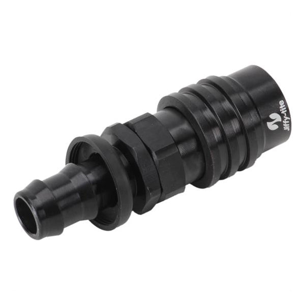 Jiffy-Tite #8 AN Push Lock Hose End Valved (Black) JFT31508PJ