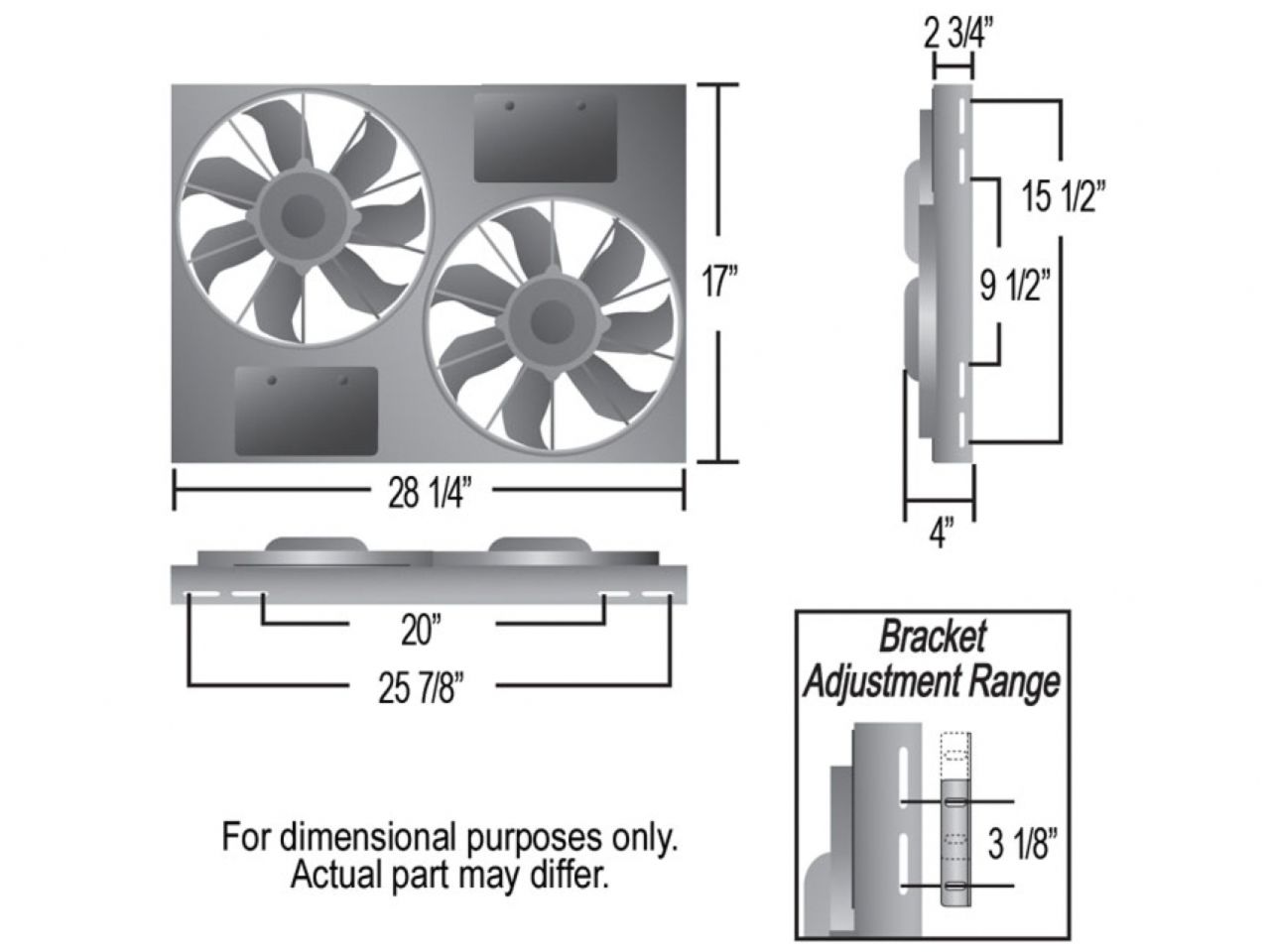 Derale RAD Fan/Aluminum Shroud Assembly