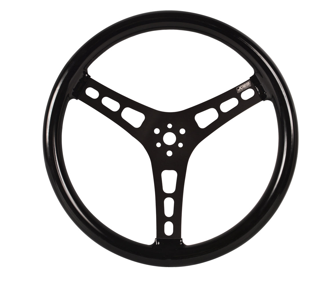 Joes Racing Products Steering Wheel 15in Blk Dished Rubber Coated JOE13515-CB