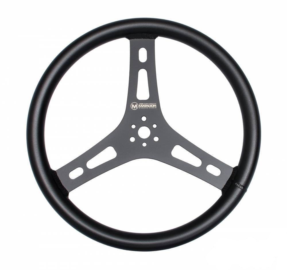 Joes Racing Products Matador Steering Wheel Black 15in Flat JOE13550-B