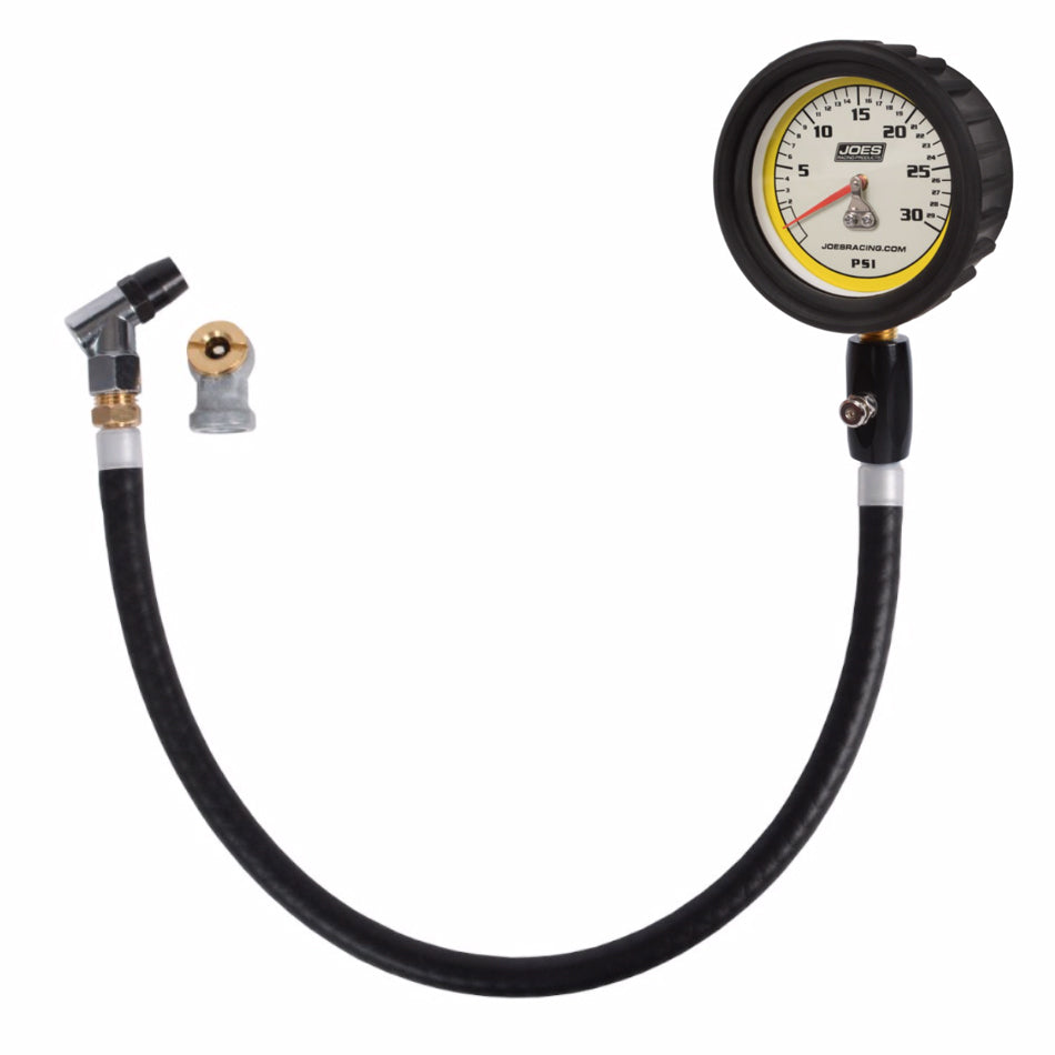 Joes Racing Products Tire Pressure Gauge 0-30psi Pro w/HiFlo Hold JOE32326