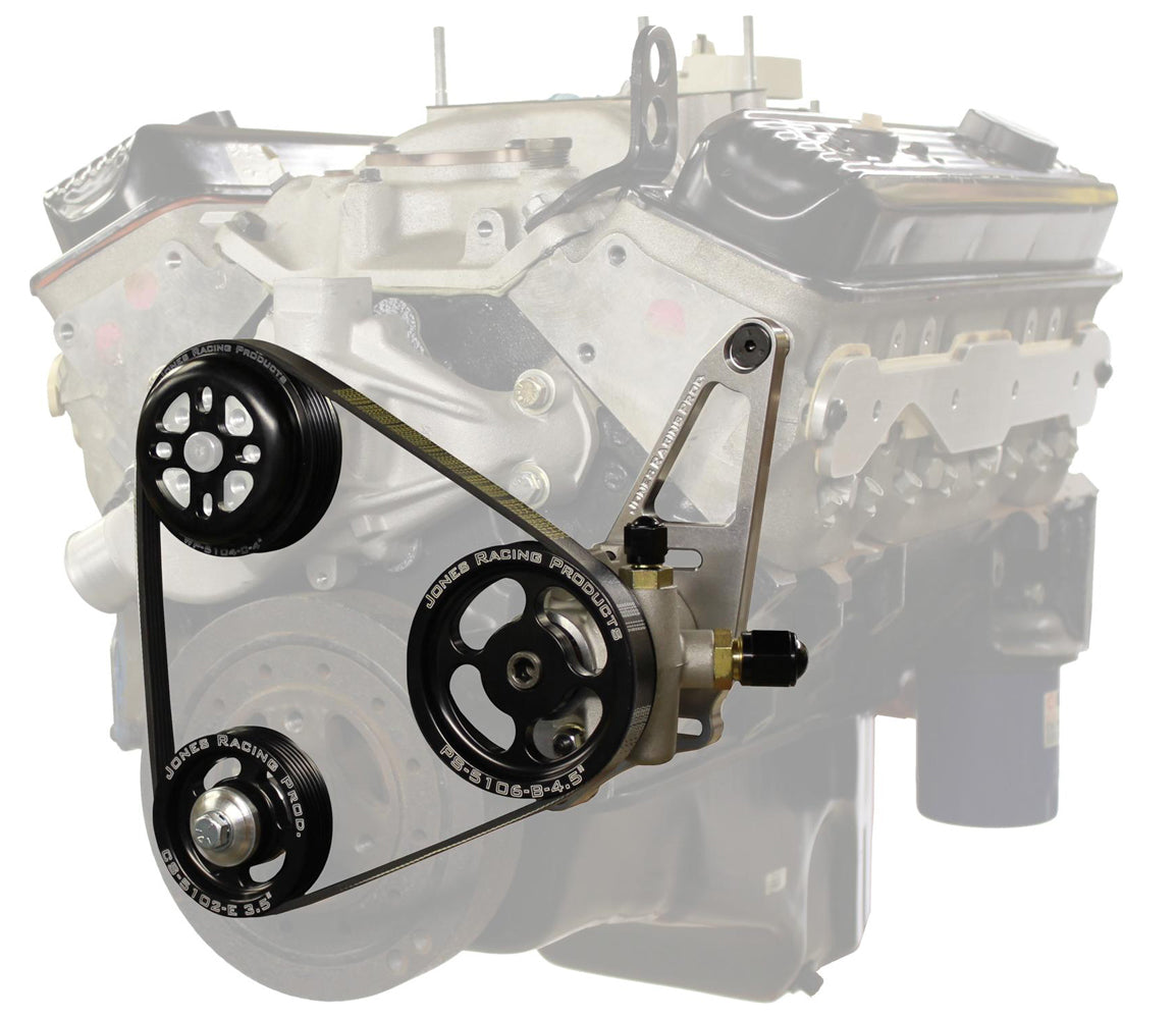 Jones Racing Products Serpentine Drive Kit SBS w/ P/S & W/P JRP1004-AL-CE