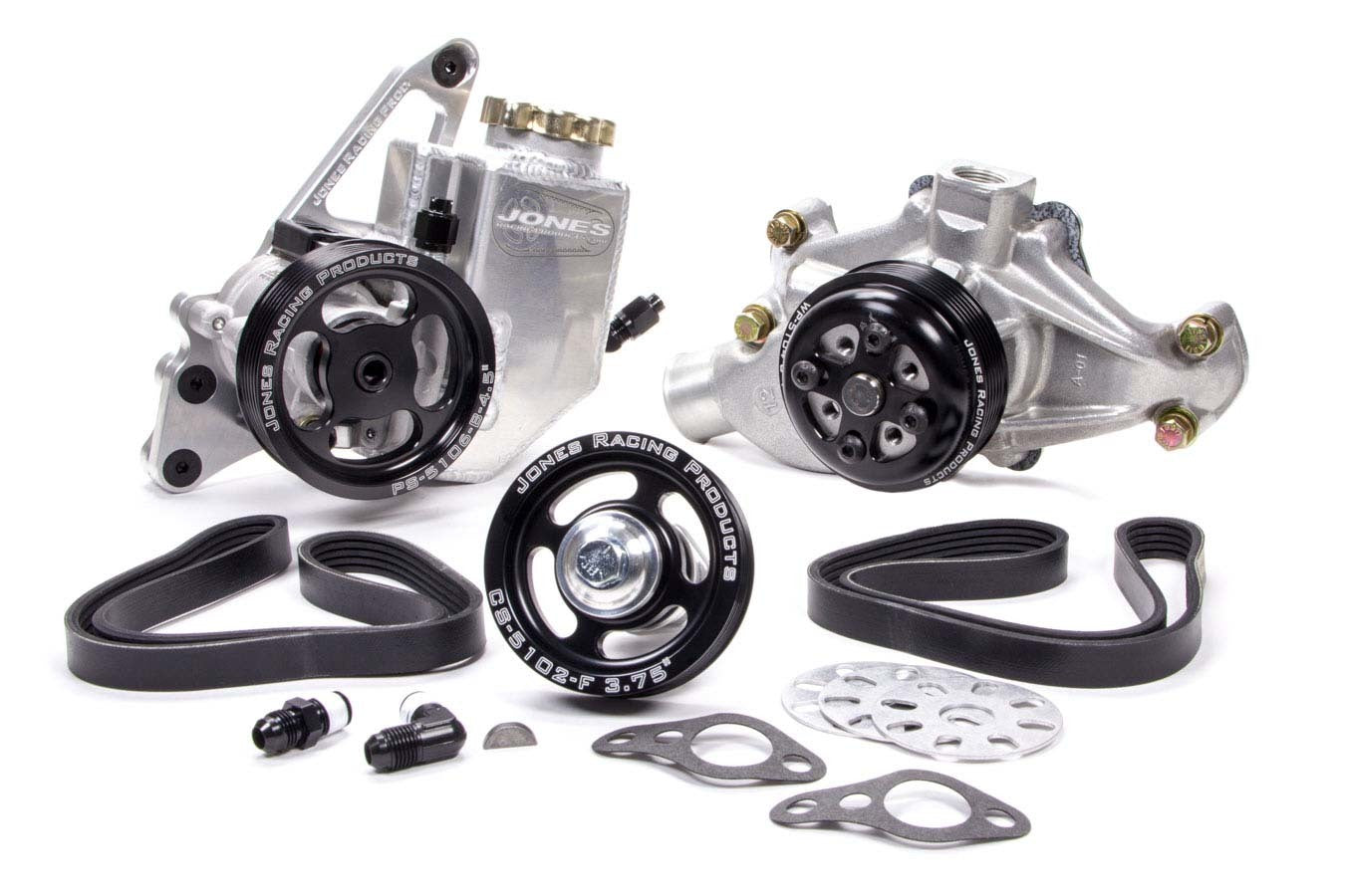 Jones Racing Products Serpentine Drive Kit - SBC w/P/S & W/P JRP1004-AR-CE