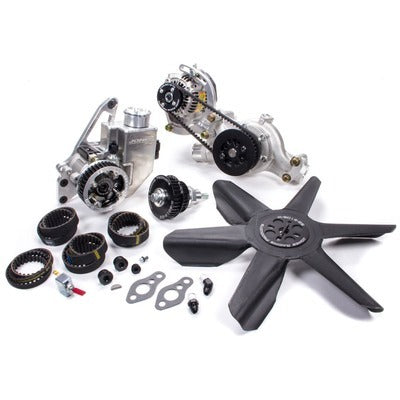 Jones Racing Products Drive Kit HTD SBC Crate P/S W/P & Alt w/Fan JRP2441-AR-68-EMP