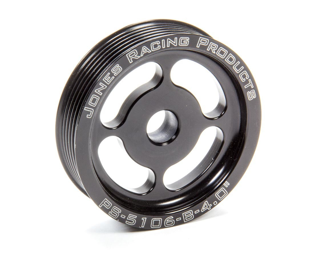 Jones Racing Products Power Steering Pulley Serpentine 4in JRPPS-5106-B-4