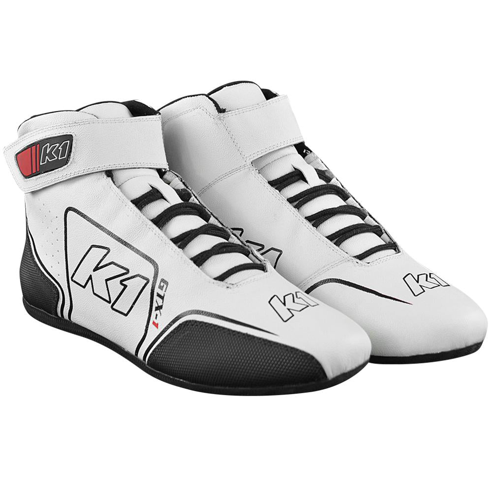 K1 Racegear Shoe GTX-1 White / Black Size 10 K1R24-GTX-W-10