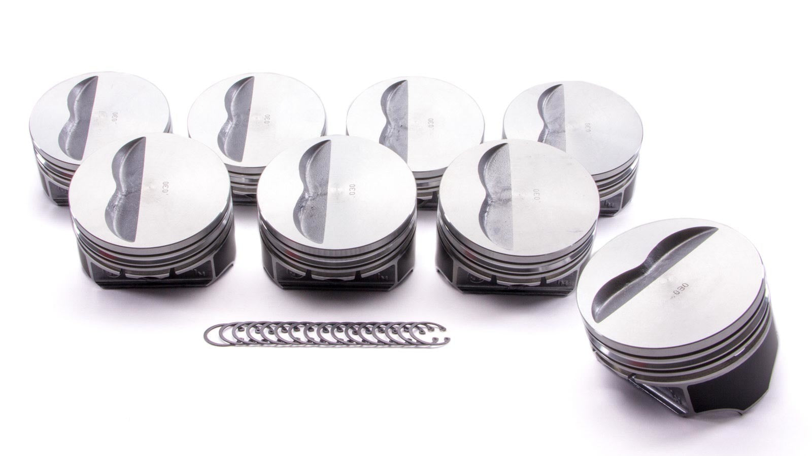 KB Performance Pistons SBC Flat Top Piston Set 4.155 Bore -5cc KBP9907HC.030