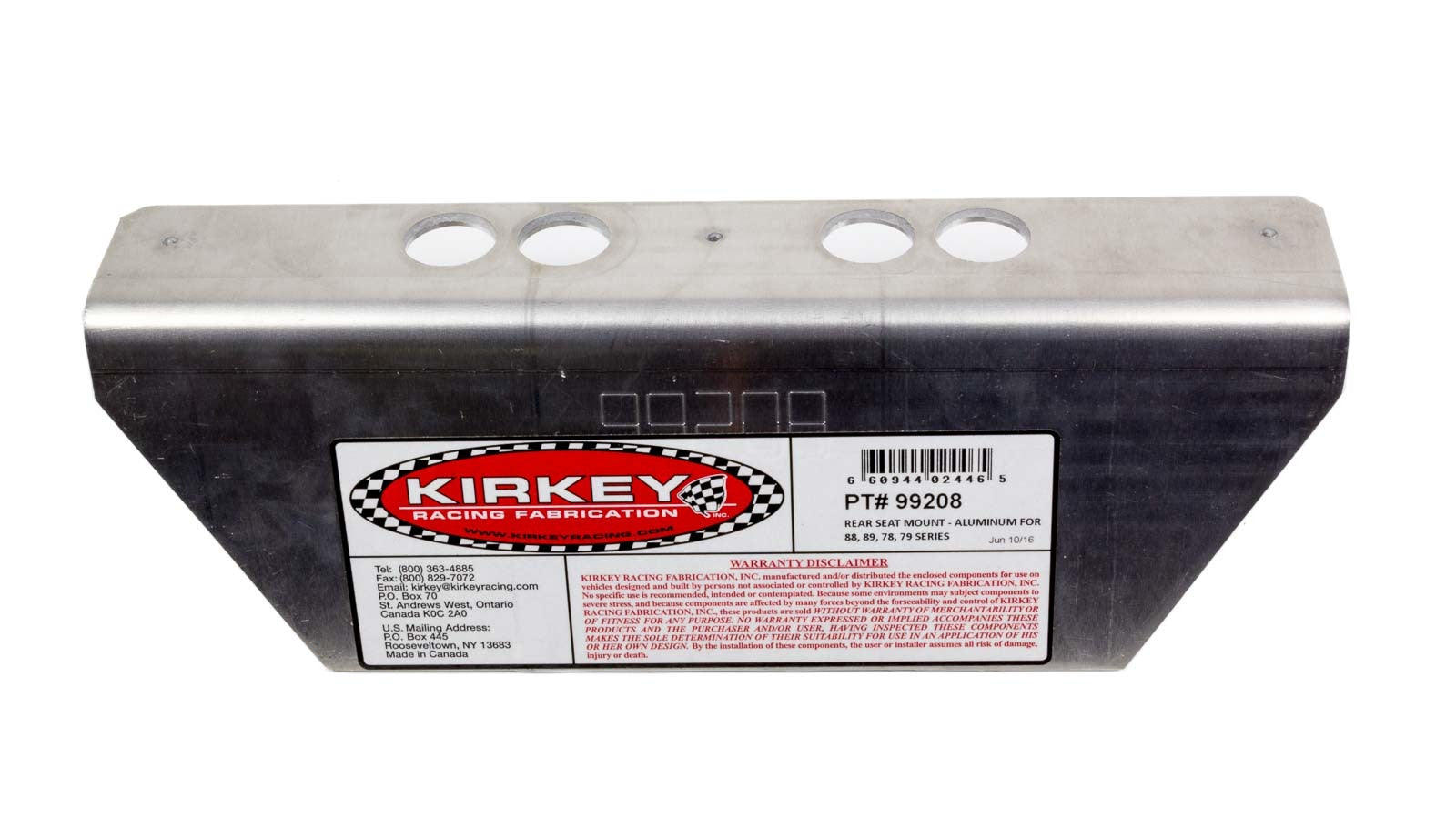 Kirkey Rear Seat Mount Aluminum KIR99208