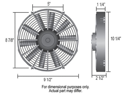 Derale 9 Tornado Electric Fan, Premium Kit