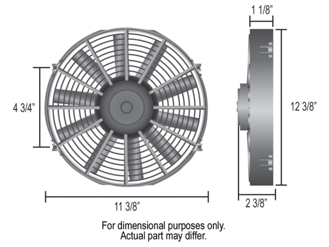 Derale 12 Dyno-Cool Straight Blade Elec. Fan w/T-Stat