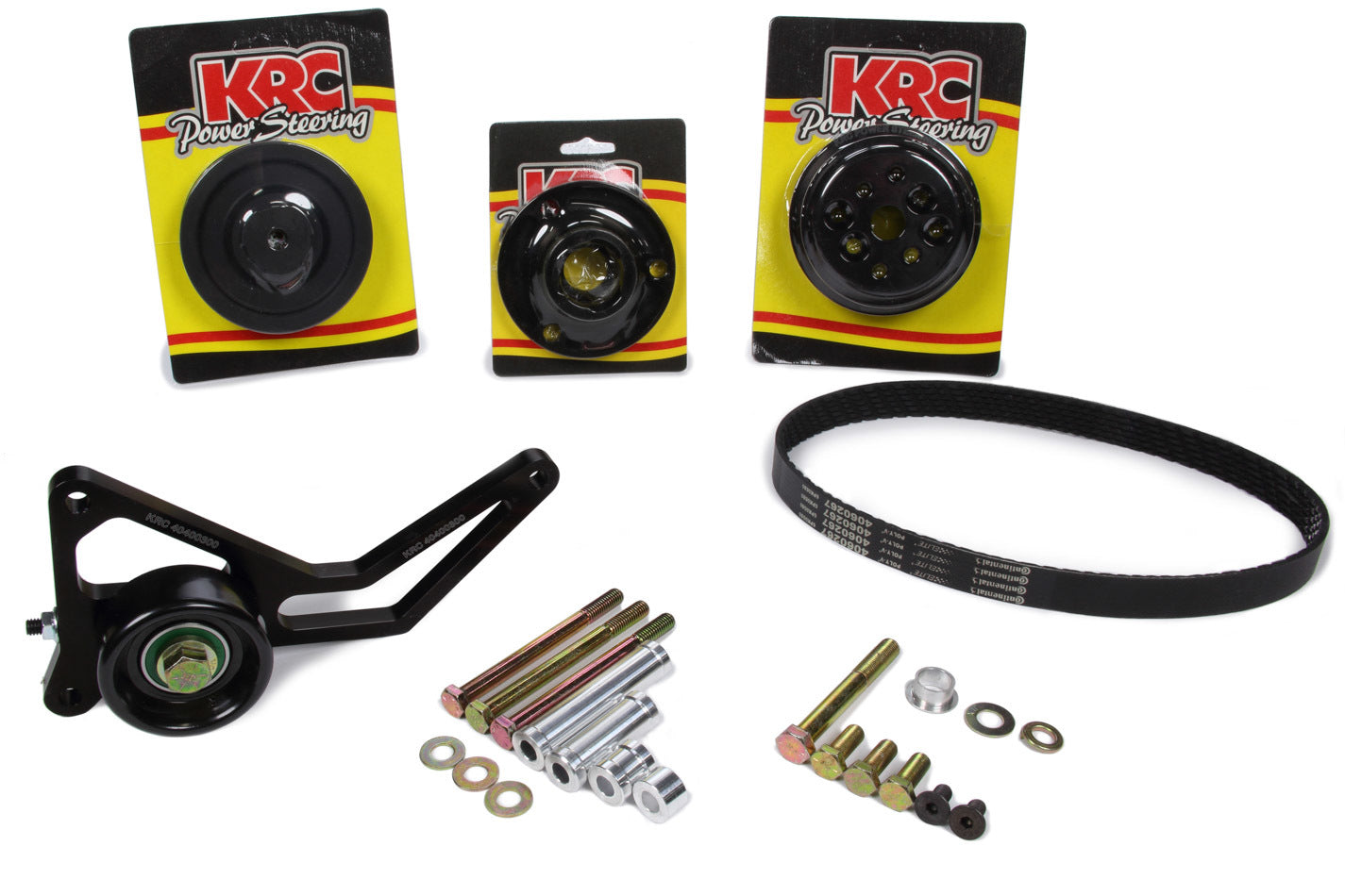 KRC Power Steering Pro Series Serpentine Pulley Kit 1:1 w/Idler KRC37451000