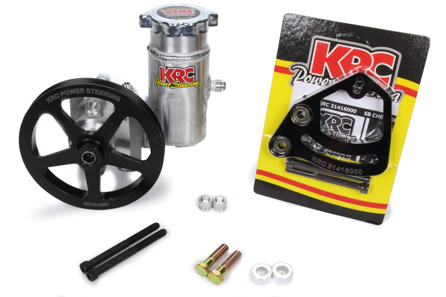 KRC Power Steering Power Steering Kit SBC Block Mnt 6in V-Belt KRCESP18010115