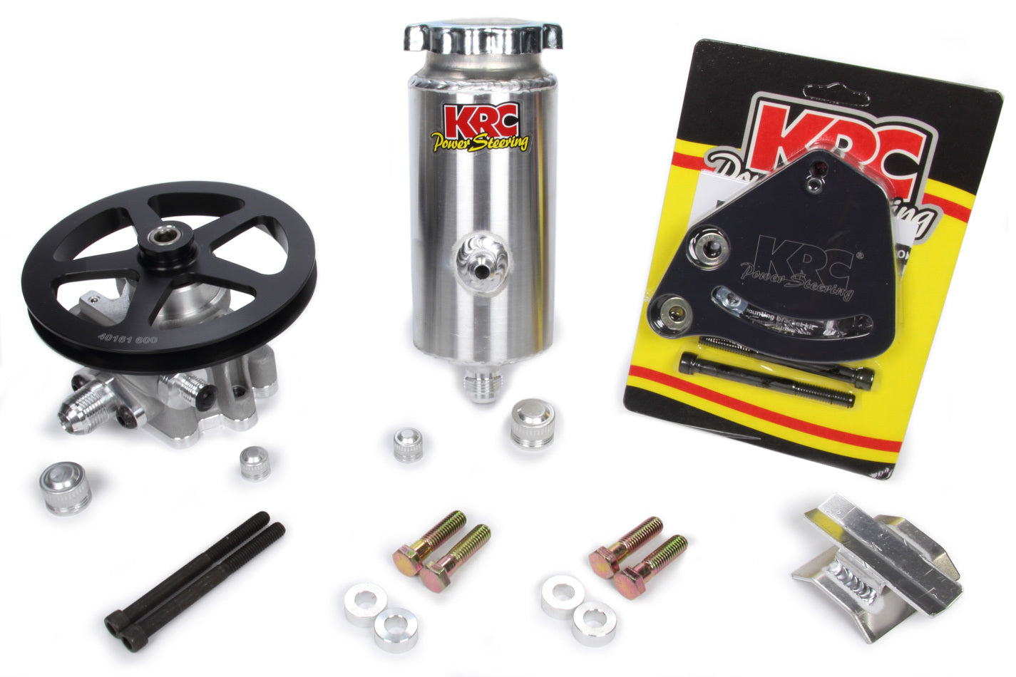 KRC Power Steering Power Steering Kit SBC Block Mnt 6in V-Belt KRCESP19010115