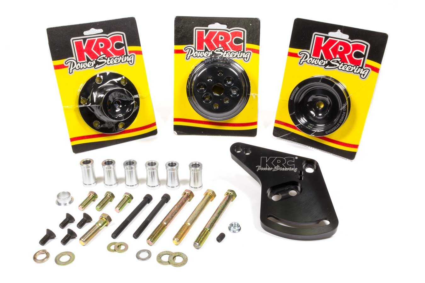 KRC Power Steering Pulley Kit Serpentine Ford 347SR/JR 12% Red. KRCKIT66347612