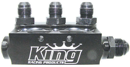 King Racing Products Fuel Block w/ Fittings KRP1930