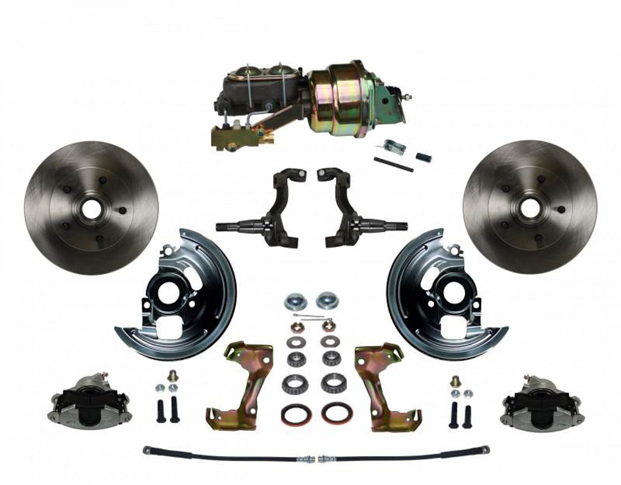 Leed Brakes Power Front Brake Kit w/ Plain Rotors Zinc LEEFC1002-K1A3