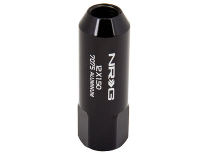 NRG Extended Lug Nut M12 x 1.5 Set 4 pc Black 7075AL
