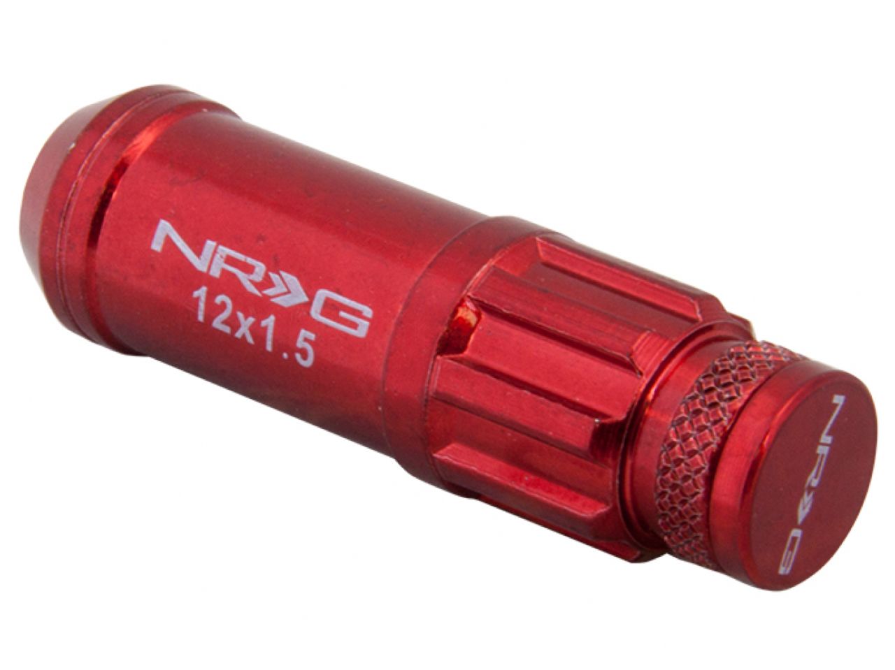 NRG New Steel Lug Nut M12 x 1.5 w/ Dust Cap Cover Set 21 pc Red w/ Locks