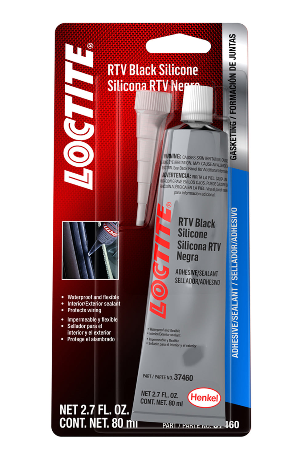 Loctite RTV Black Silicone Adhesive 80ml/2.7oz LOC491979