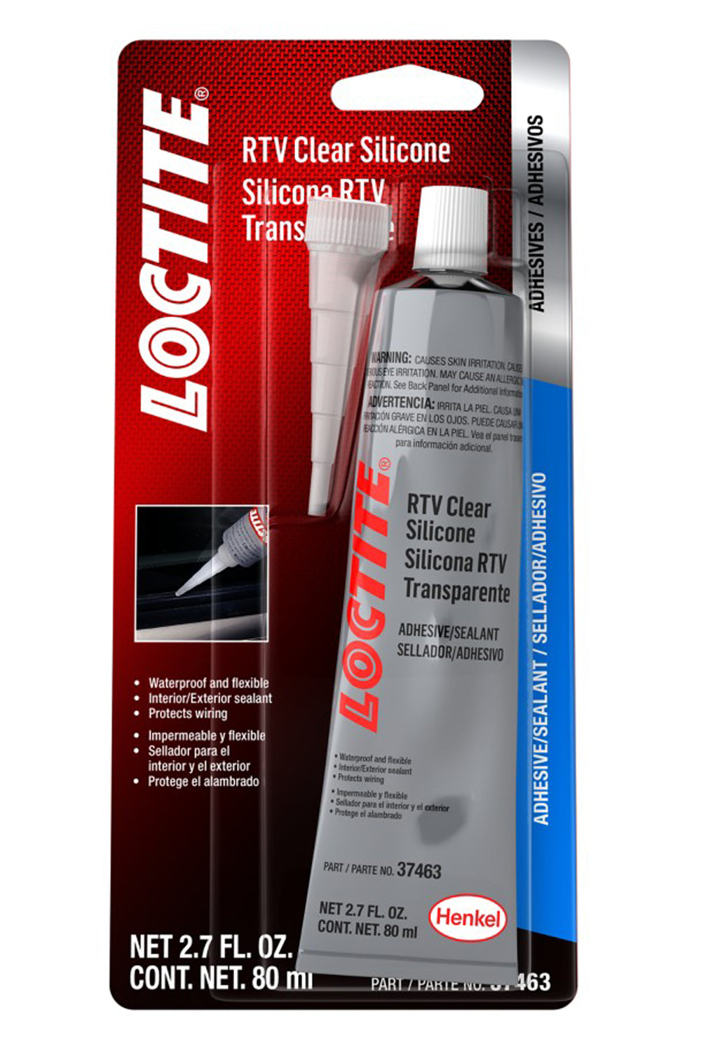 Loctite RTV Clear Silicone Adhesive 80ml/2.7oz LOC491981
