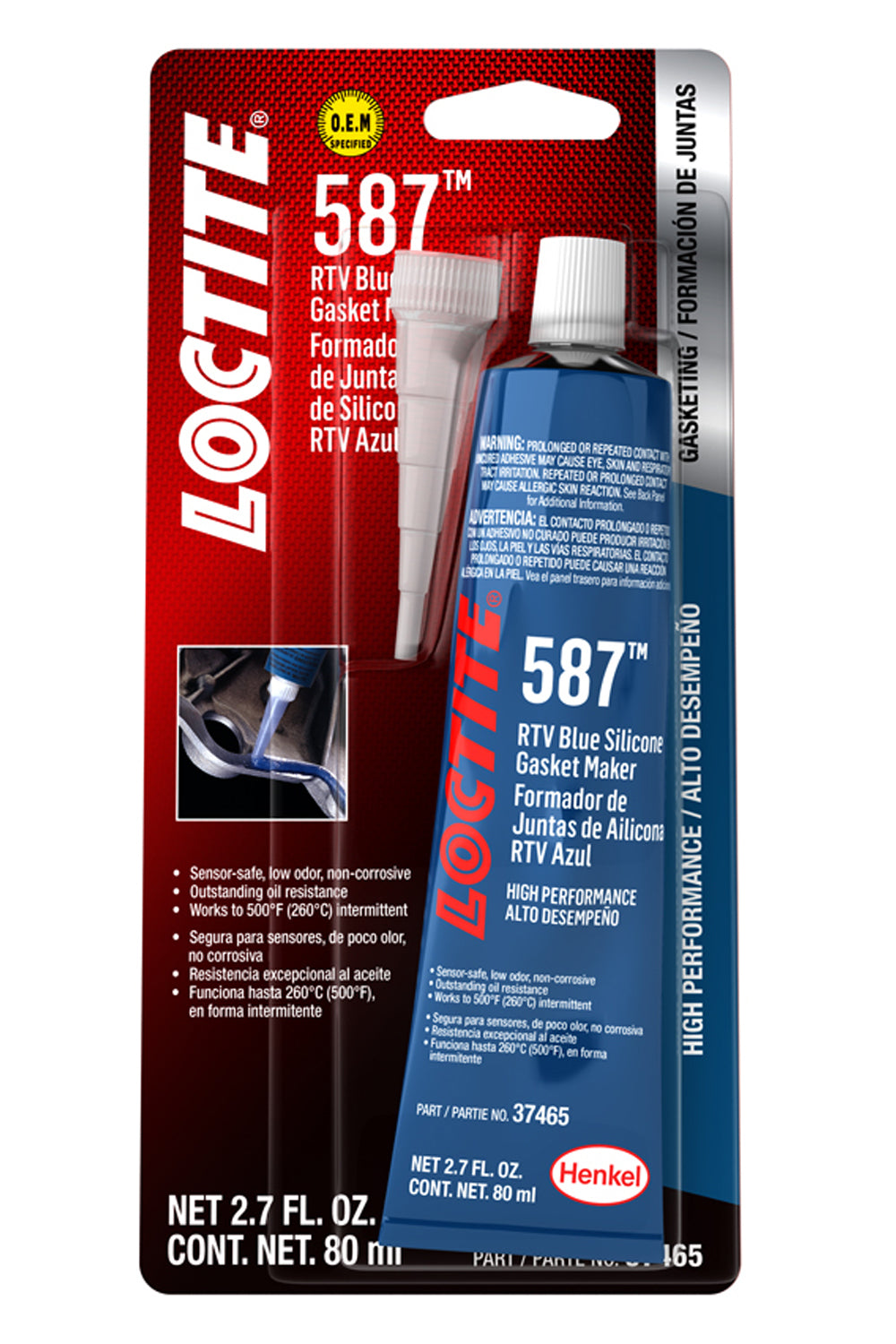 Loctite RTV587 Blue Silicone 80ml/2.7oz LOC491983