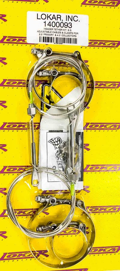 Lokar Header Tether Kit For 2.375in Primary 4in Col. LOK1400116